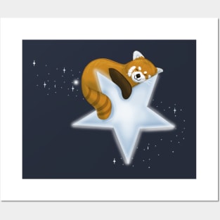 Sleeping Red Panda Star Posters and Art
